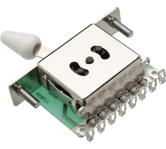 Chave Seletora 5 Posições Para Guitarra Knob Branco