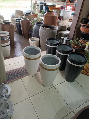 Vasos de Planta fibra com cimento Decorativos