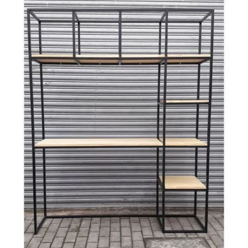 Escrivaninha Industrial de Metal com Prateleiras