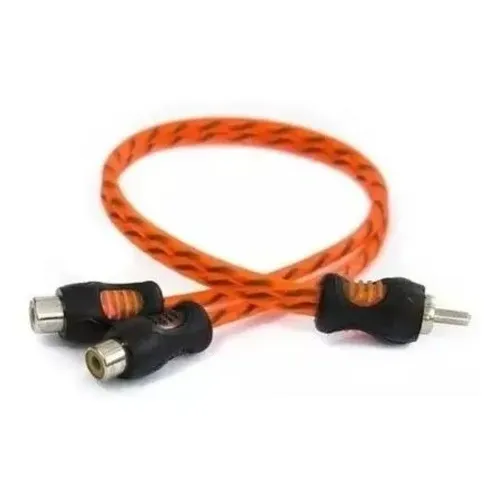 Cabo Fio de Som RCA Modelo Y Silicone Macho e Fêmea