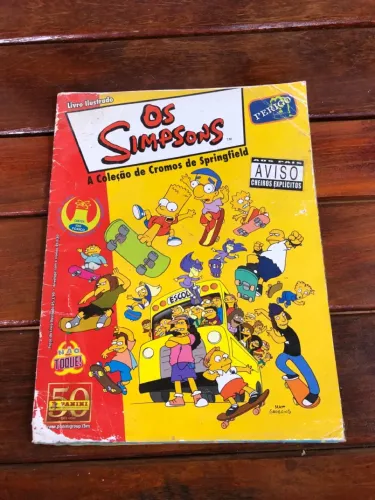 Álbum de Figurinhas - Livro Ilustrado Os Simpsons - Coleção de Cromos