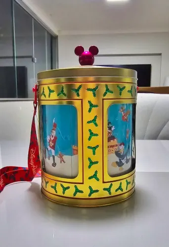 Balde Pipoca Natal Disney