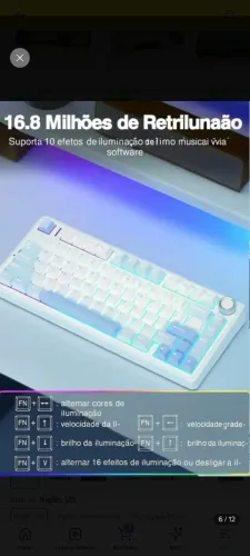 Teclado gamer aula f75 