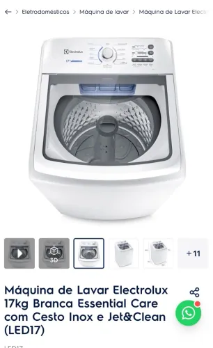Máquina nova Electrolux 17