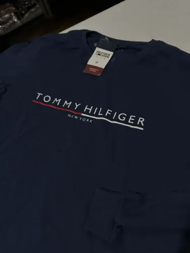 Manga Longa Tommy Hilfiger Azul Marinho