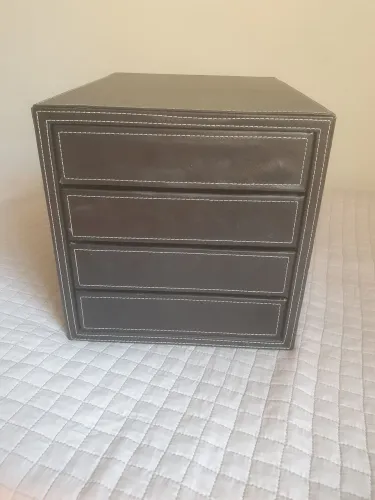 Gaveteiro organizador de mesa preto