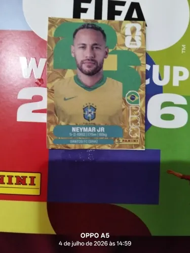 Figurinha dourada do Neymar(ler descrição)