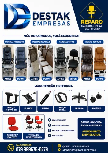 Serviços de Manutenção em Cadeiras de escritório 