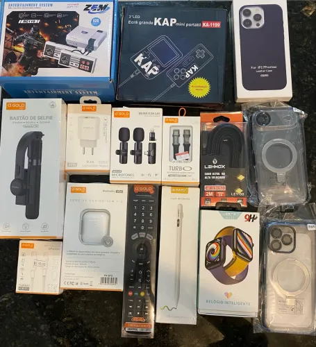 Encerrando Loja! Cabos, Fontes, Fones, Microfones Lapela, Caneta Touch, controle, capas?