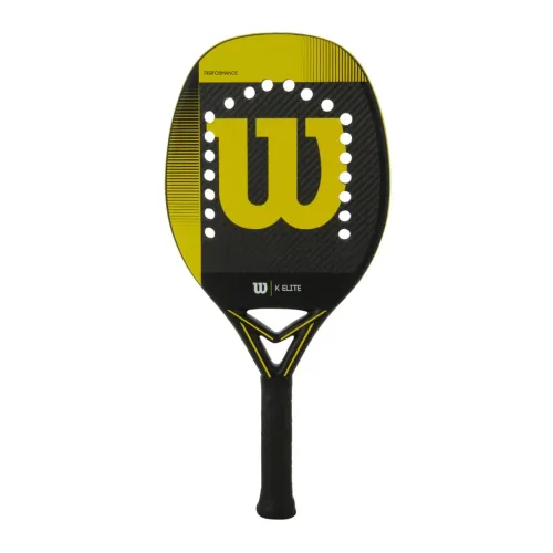 Raquete Beach Tennis Wilson K Elite Full Carbono Com Capa Cor Preto/Amarelo