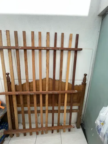 Cama de Casal em Madeira Maciça Sucupira