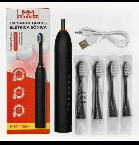 Escova de Dente Elétrica Nova no Lacre + 4 Refis