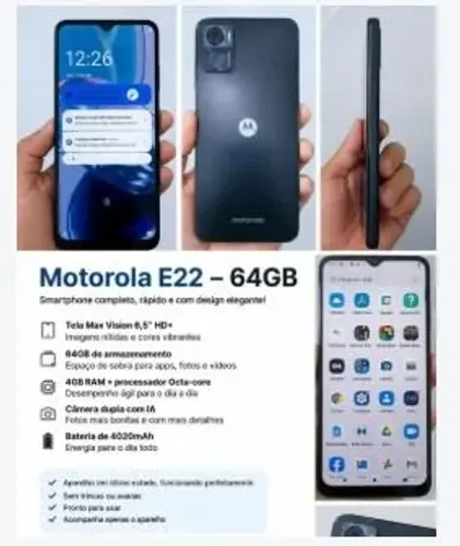 R$350,00 Motorola E22
