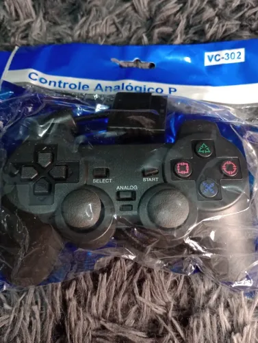 Controle PS2 C/ Fio PS2. Playstation 2 Controle. Joystick Vídeo Game.