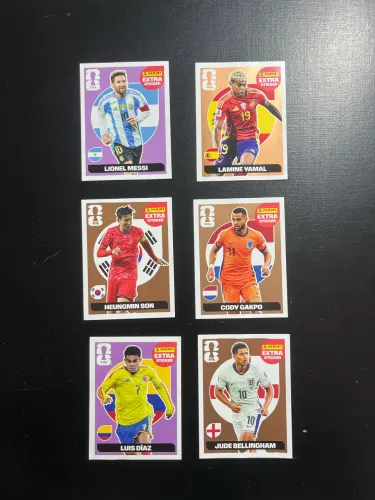 6 figurinhas legends COPA DO MUNDO FIFA 2026