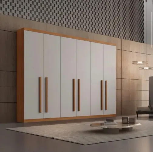 Guarda-Roupa Casal Gigante Premium Wood 6 Portas