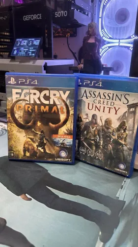 Jogos de Ps4 Assassins Creed Unity e Far Cry Primal