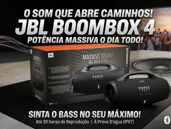 JBL Boombox 4 - Caixa de Som Bluetooth (Nova com Nota Fiscal)