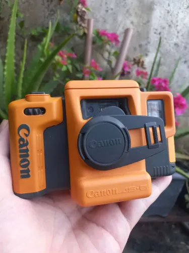 Câmera Analógica Canon AS-6 "Aqua Snappy Laranja