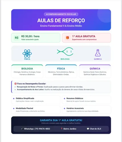 Aulas de reforço