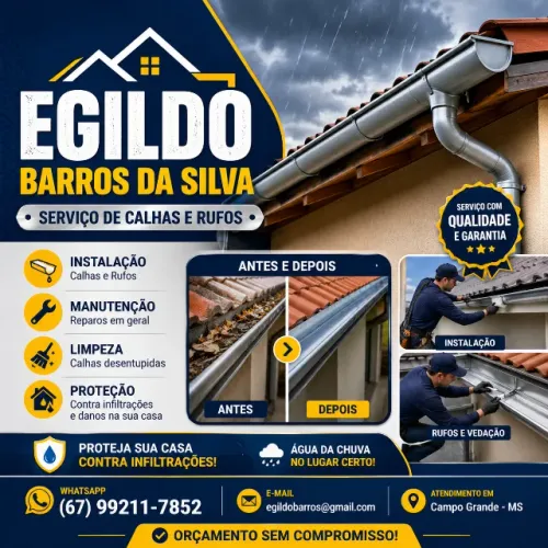 Serviço de Calhas e Rufos com Qualidade 