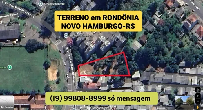 TERRENO LIMPO 1.703 M2 bairro RONDÔNIA, NOVO HAMBURGO - RS * OPORTUNIDADE IMPERDÍVEL *