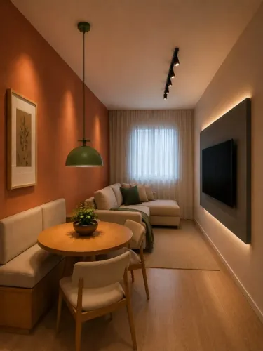 Apartamento térreo no Parque Braga, quarto com closet e cozinha planejada 