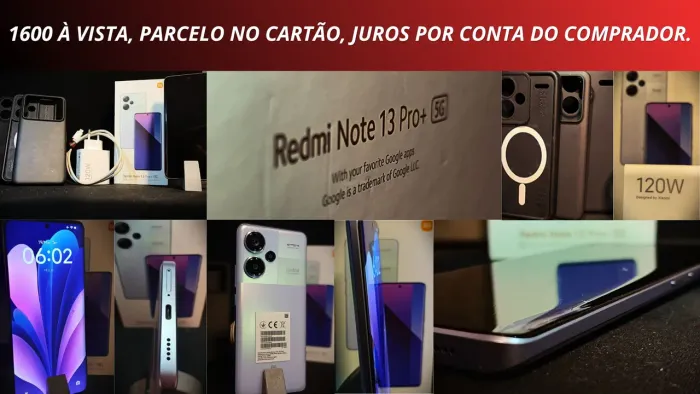 CELULAR XIAOMI REDMI NOTE 13 PRO PLUS 5G GLOBAL DE 256GB E 8GB DE RAM