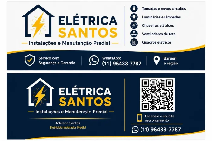 Eletricista Barueri e Região | Tomadas, Chuveiros, Quadros<br>