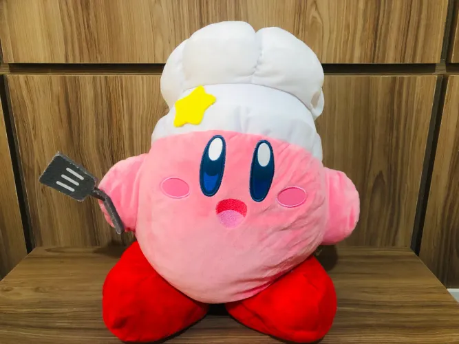 Pelúcia Kirby Chef Cozinheiro - Original Nintendo/HAL Lab - Impecável