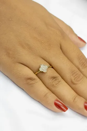 Anel Feminino Estilo Van Cleef - Acabamento de Joalheria