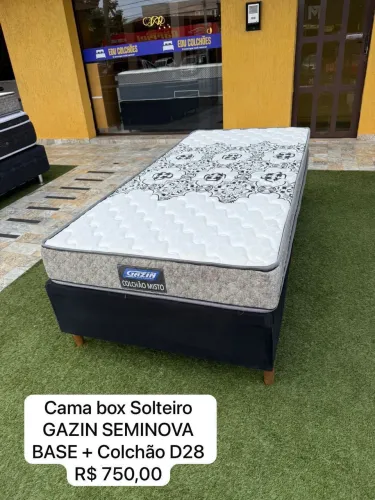 Cama box Solteiro GAZIN SEMINOVA - ENTREGO