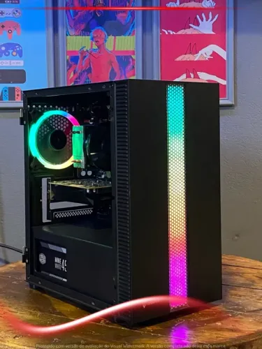 Desktop i3 10105F, RX 550, 16GB, NVMe 256GB, Fonte 450W, Gabinete Mavint