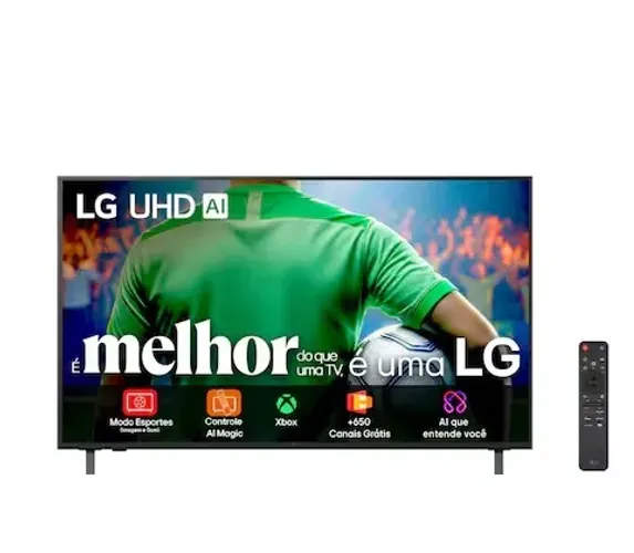 Smart TV 4K 50" LG Ultra HD com Processador a7 Gen8 AI, Otimizador de Jogos, Wi-Fi, Blueto