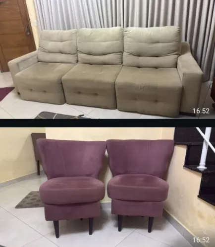 Sofa Retratil e poltronas