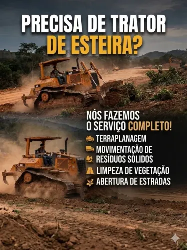 ALUGUEL/LOCAÇÃO TRATOR DE ESTEIRA