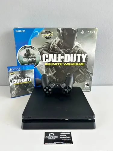 Playstation 4 Slim Completo Com Caixa! (Aceito Cartão)