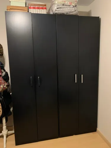 Guarda Roupa Preto 4 portas