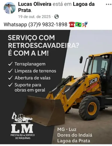 Serviço de máquinas para limpeza de lotes e outros serviços 