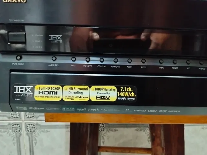 Receiver onkyo funcionando tudo perfeitamente 