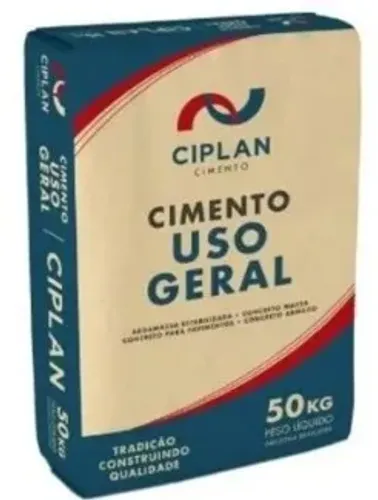 Cimento Ciplan 50kg (R$ 37,90 o saco)