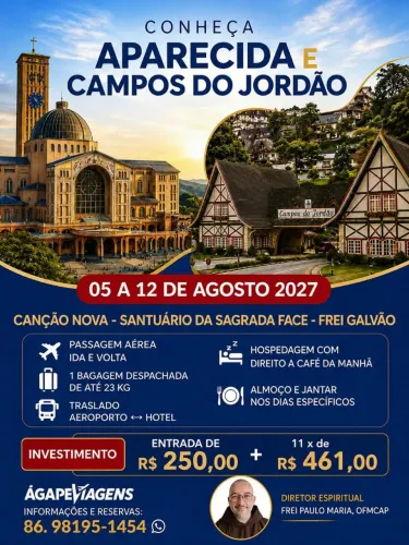 Viaje p/Aparecida do Norte, Campos do Jordão Canção Nova