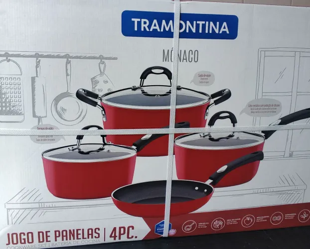 Conjunto de panela Tramontina Mônaco