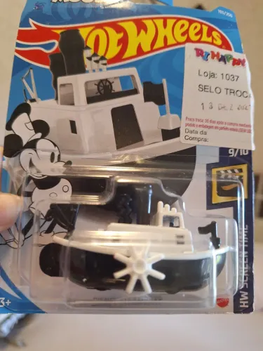 Hotwheels MICKEY MOUSE steamboat novo