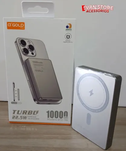 Carregador portátil por indução 10.000mah 22.5w Alfagold bte-98