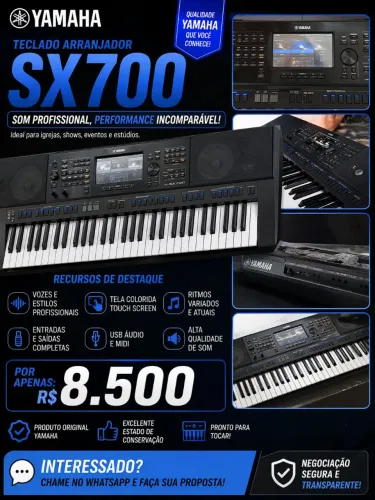 TECLADO SX 700 LIGADADO POUCAS VEZES