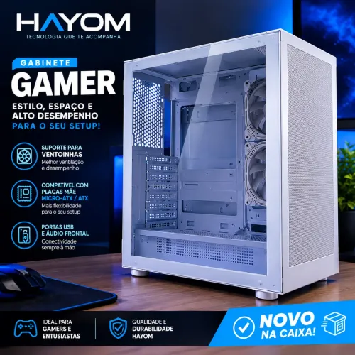 Gabinete gamer aquário