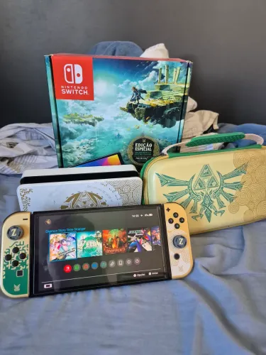 Nintendo Switch Oled Zelda Desbloqueado (Promoção)