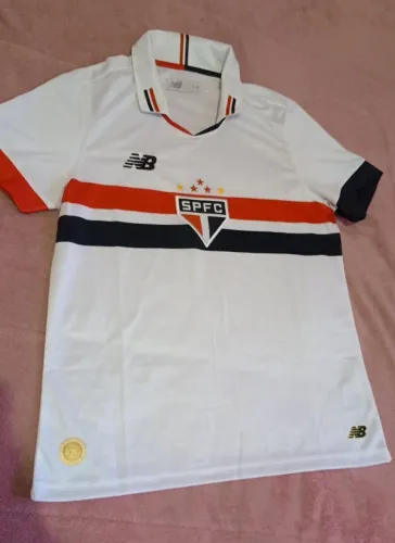 CAMISA ORIGINAL DO SPFC - feminina NEW BALANCE BABY LOOK m