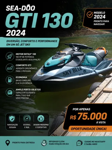 Vendo jet seadoo gti 130 se 2024